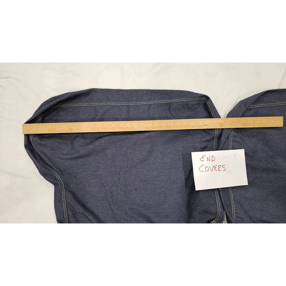IKEA EKTORP Sofa Cover Jonsboda Blue *5 Pieces* Denim Yellow Stitching Some Fade